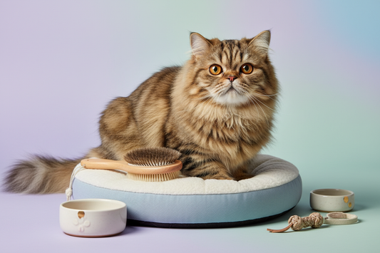 accesorios para Gato Persa cepillo cama juguetes gato pelo largo atigrado