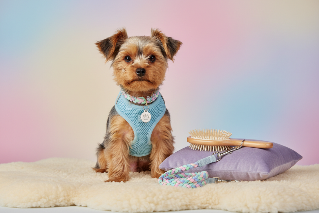 accesorios para Yorkshire Terrier arnés collar cepillo perro pequeño